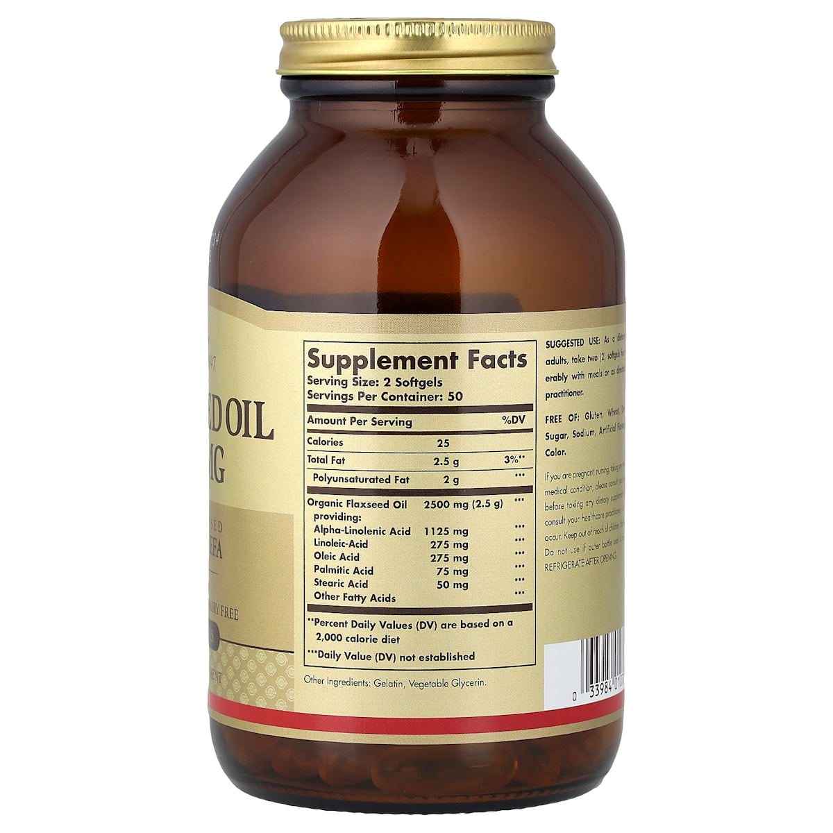 Supplement facts panel