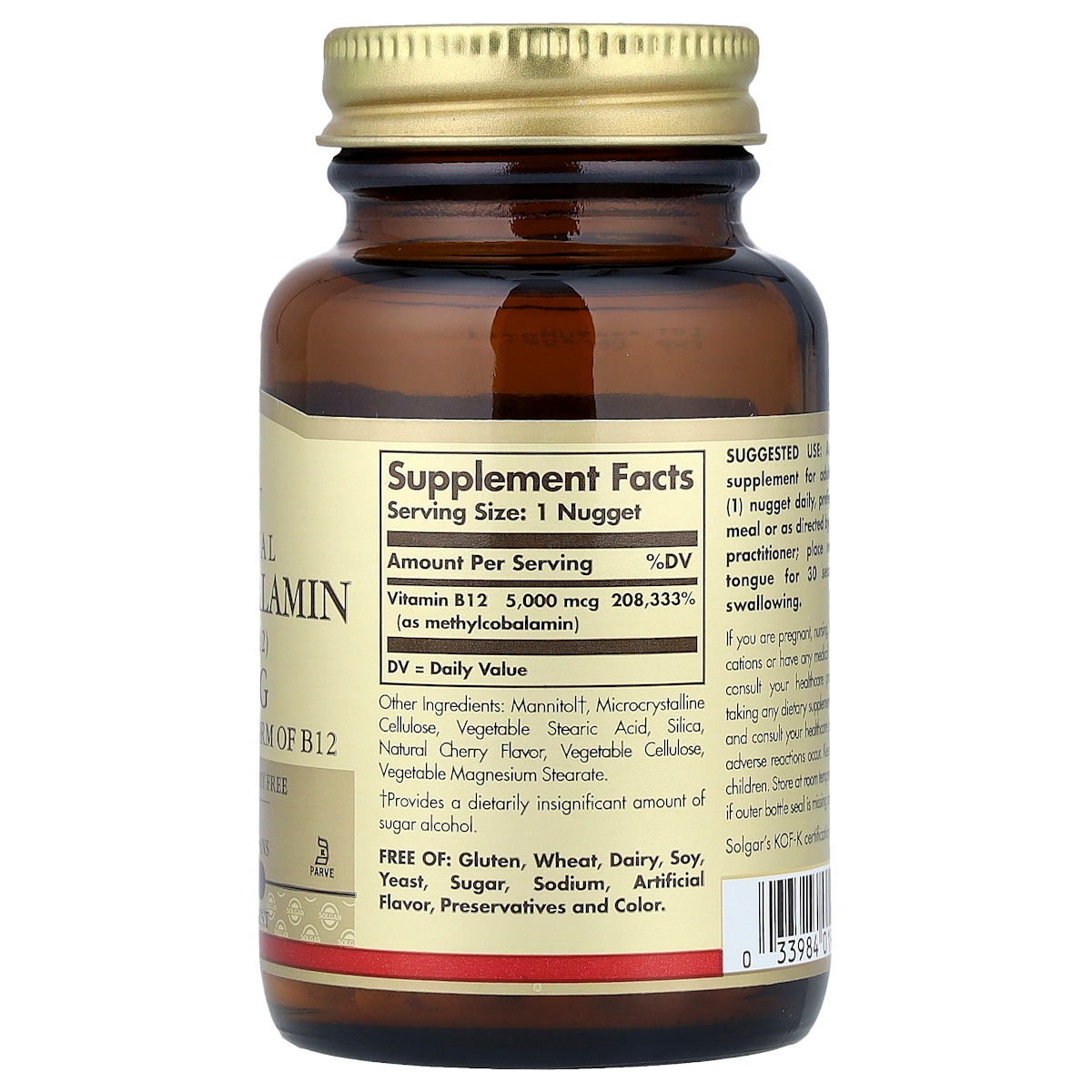 Supplement facts panel