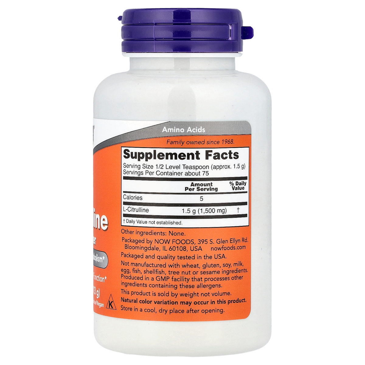 Supplement facts panel