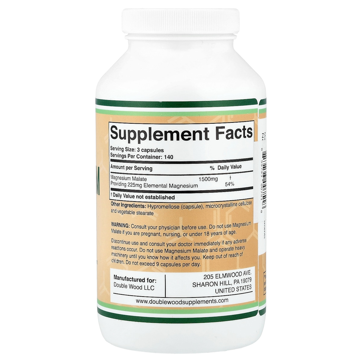 Supplement facts panel