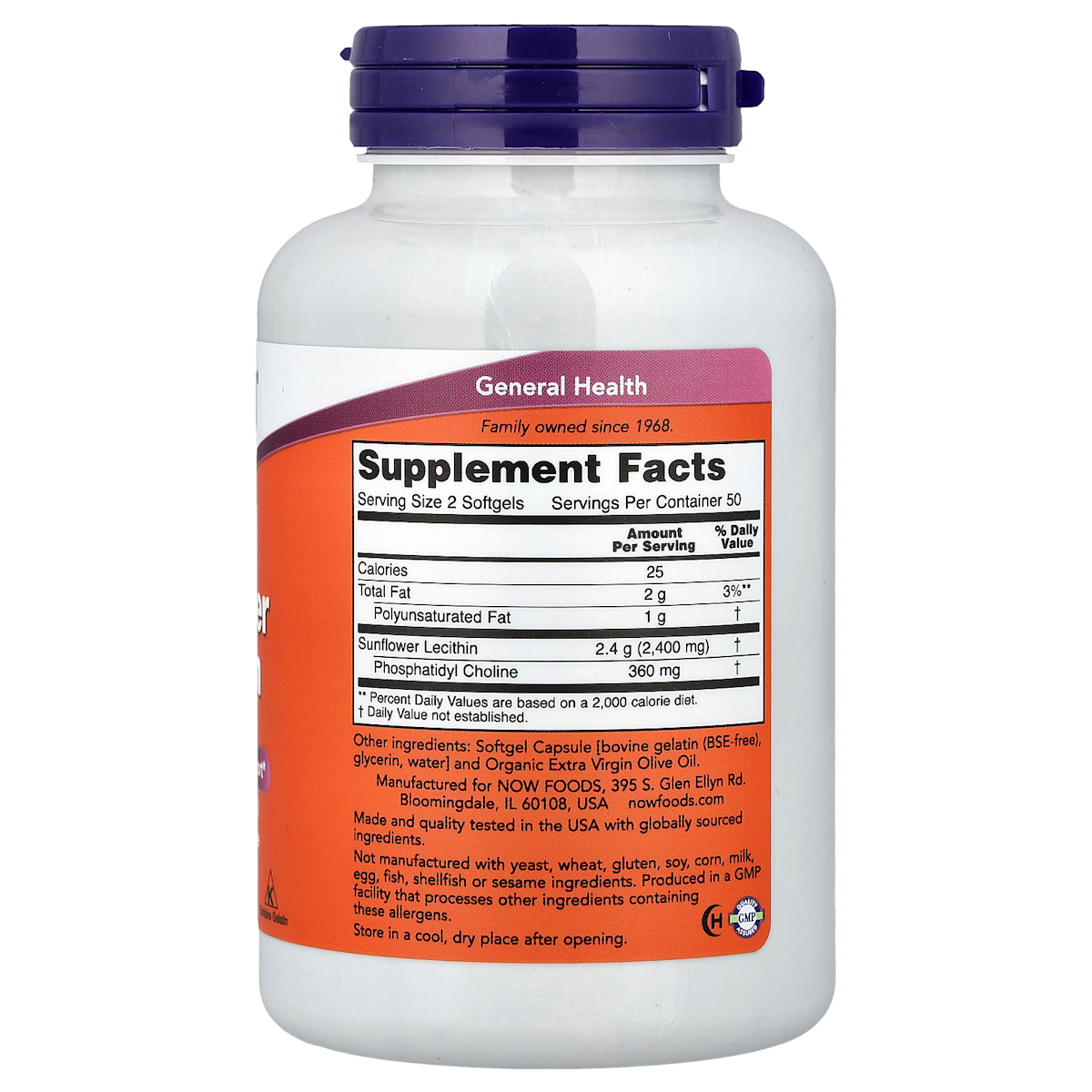 Supplement facts panel