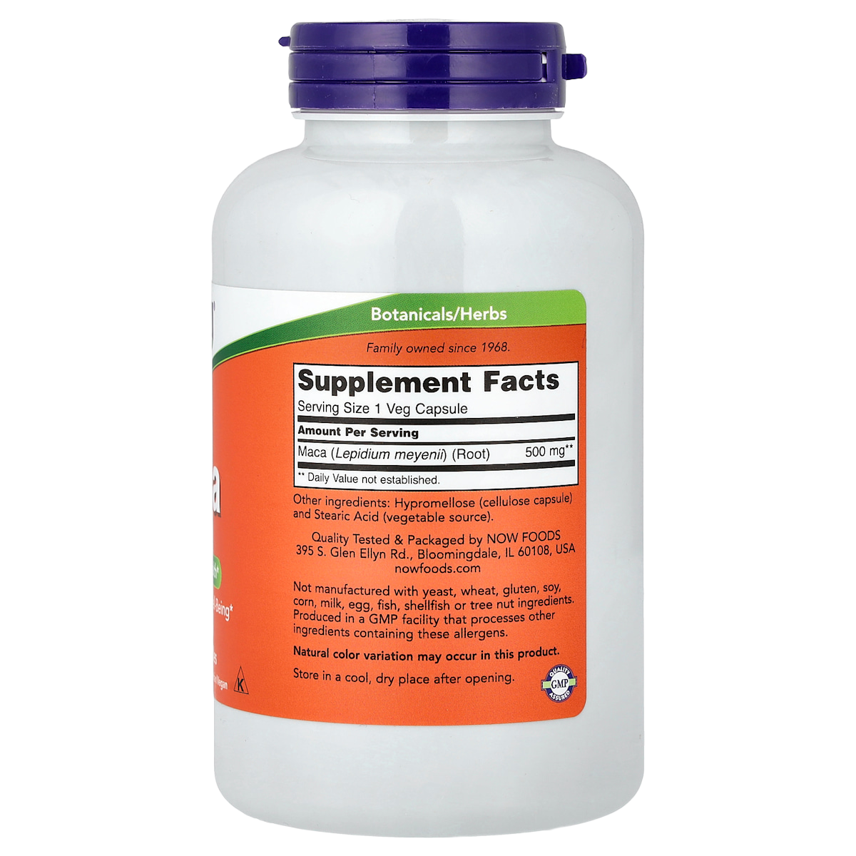 Supplement facts panel