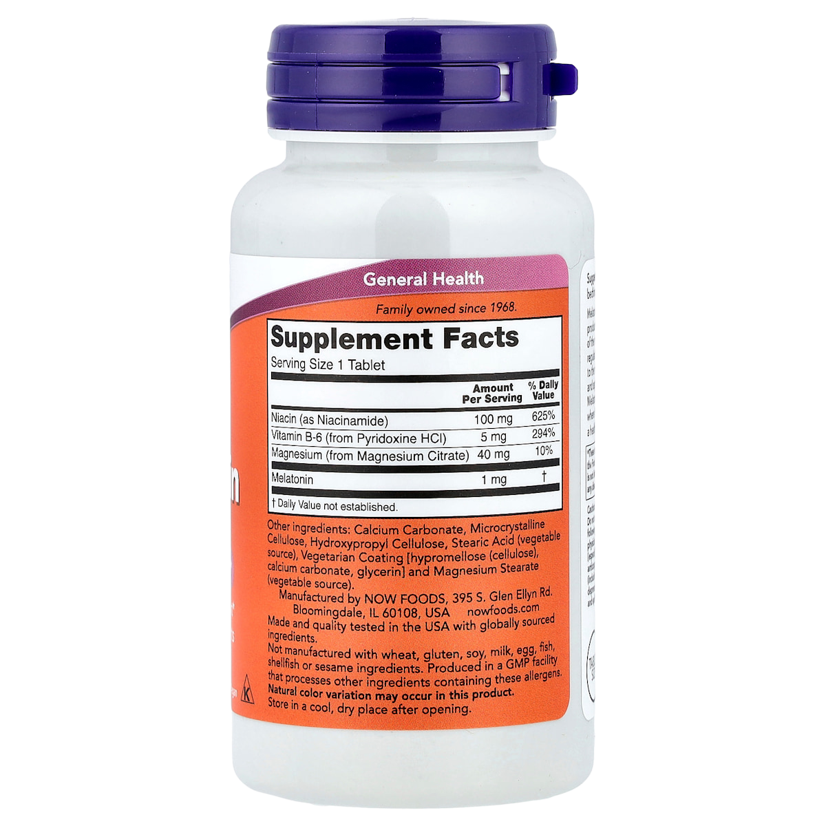 Supplement facts panel