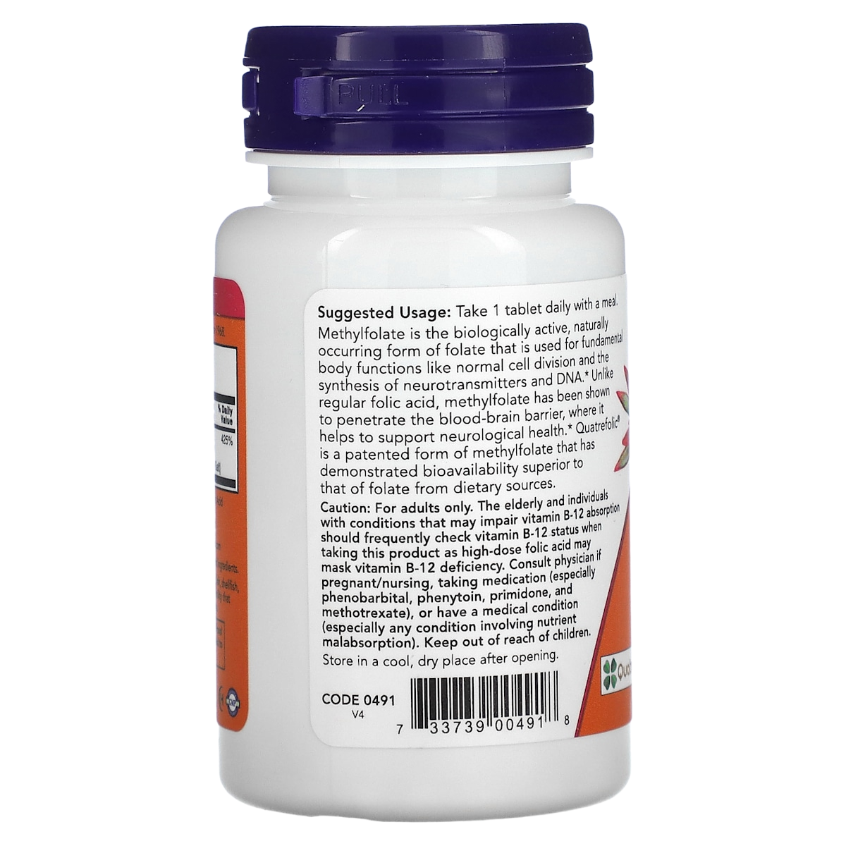 Supplement facts panel