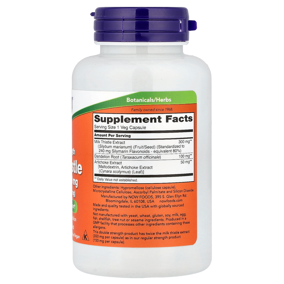 Supplement facts panel