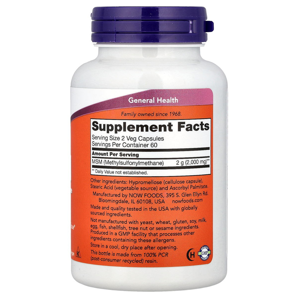 Supplement facts panel