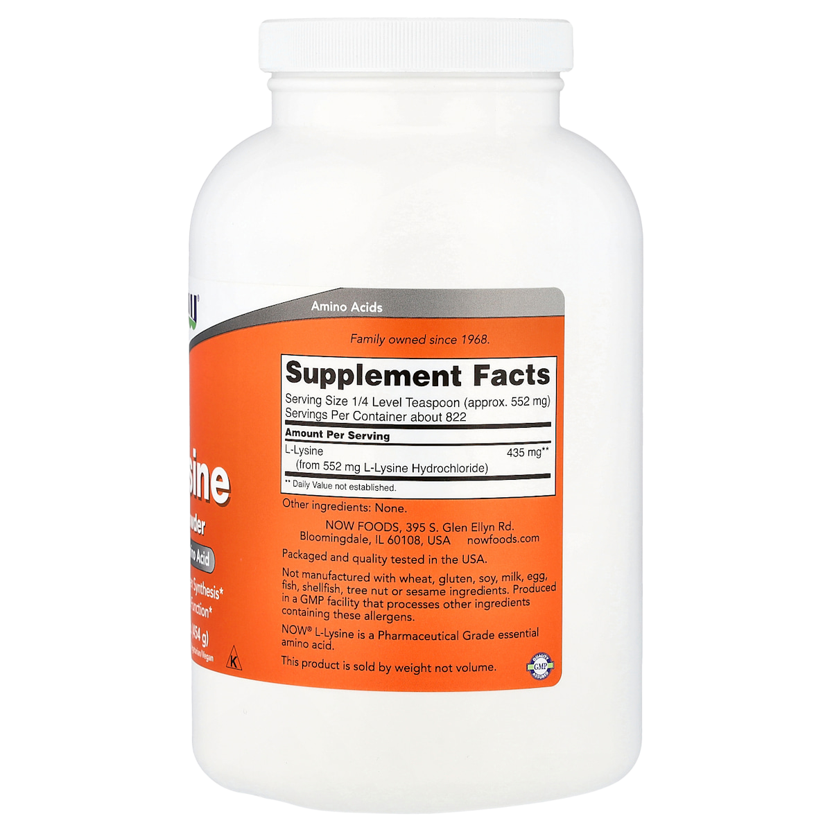 Supplement facts panel