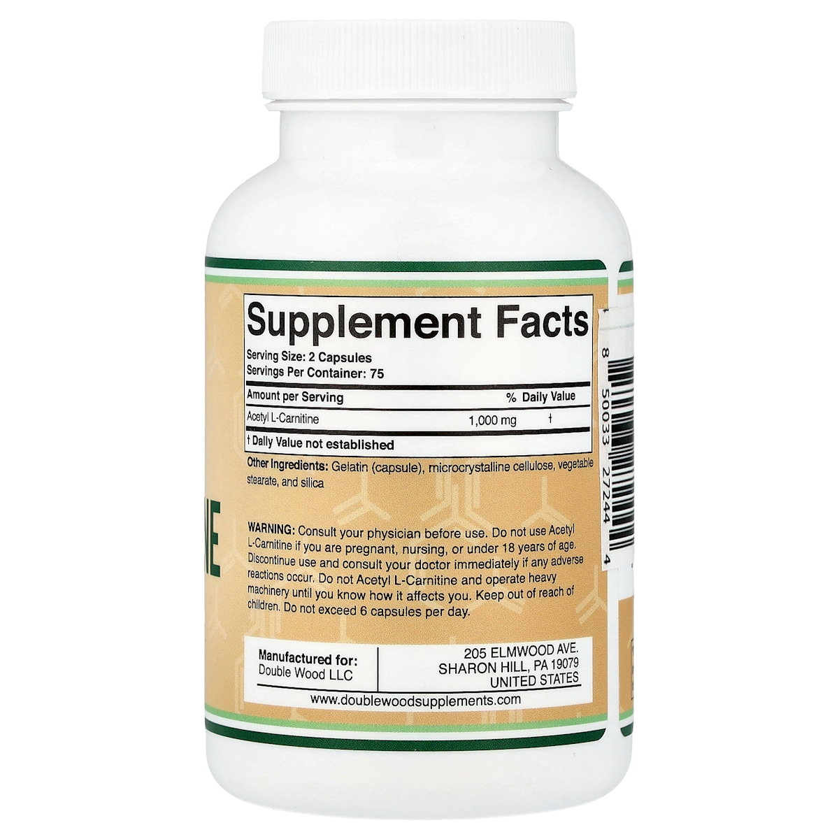 Supplement facts panel