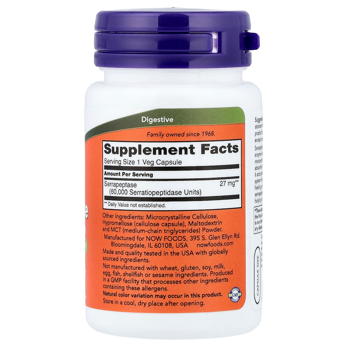 Supplement facts panel