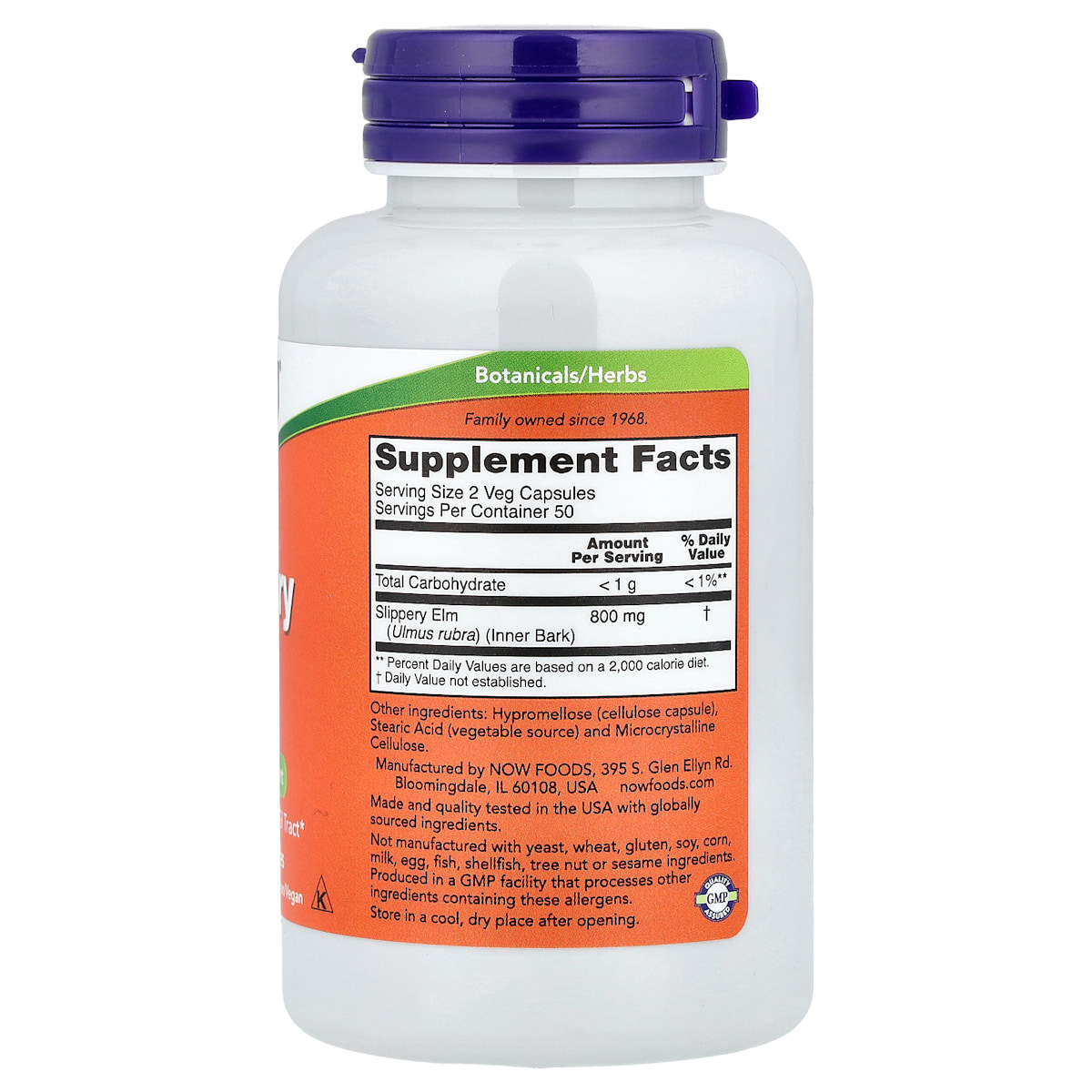 Supplement facts panel