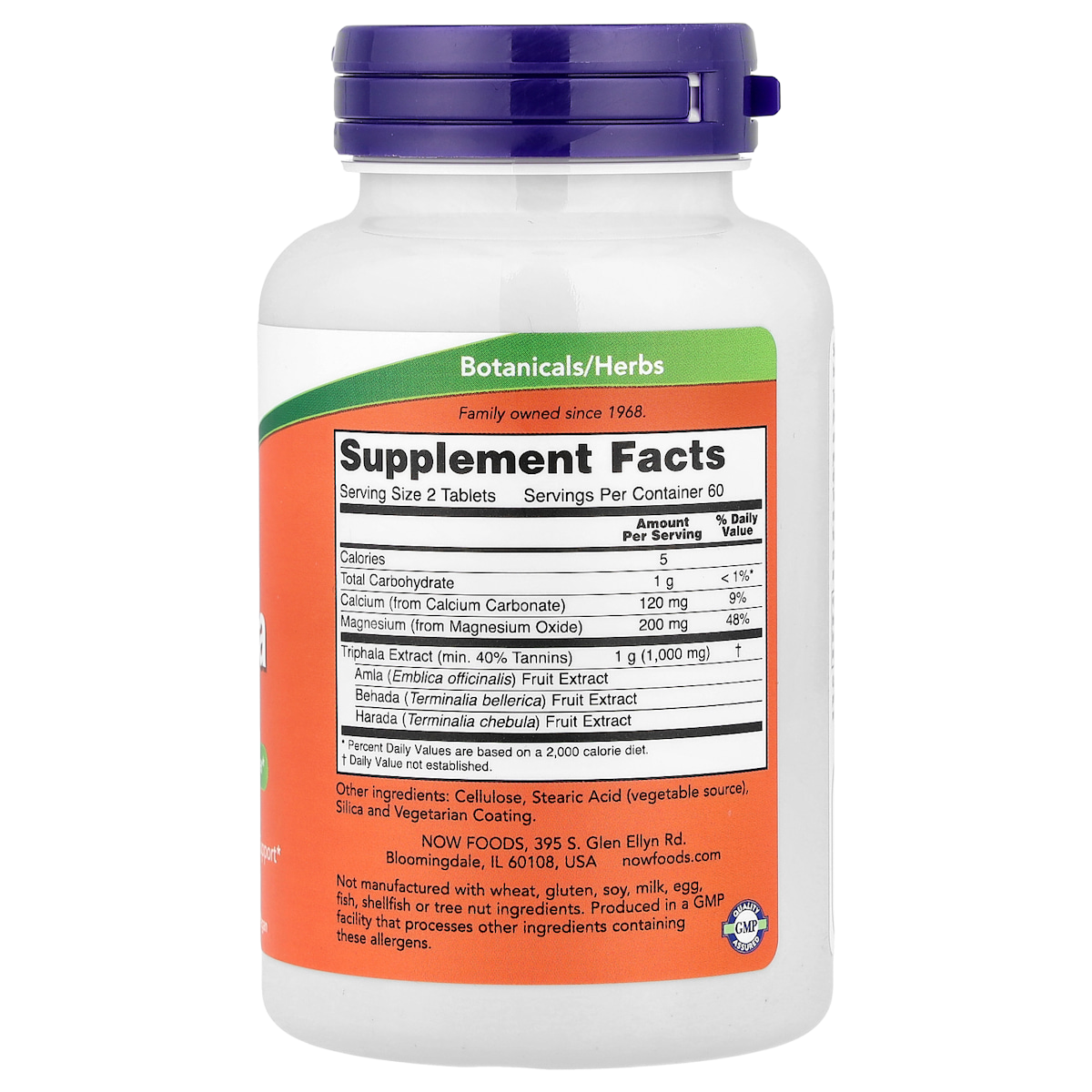 Supplement facts panel