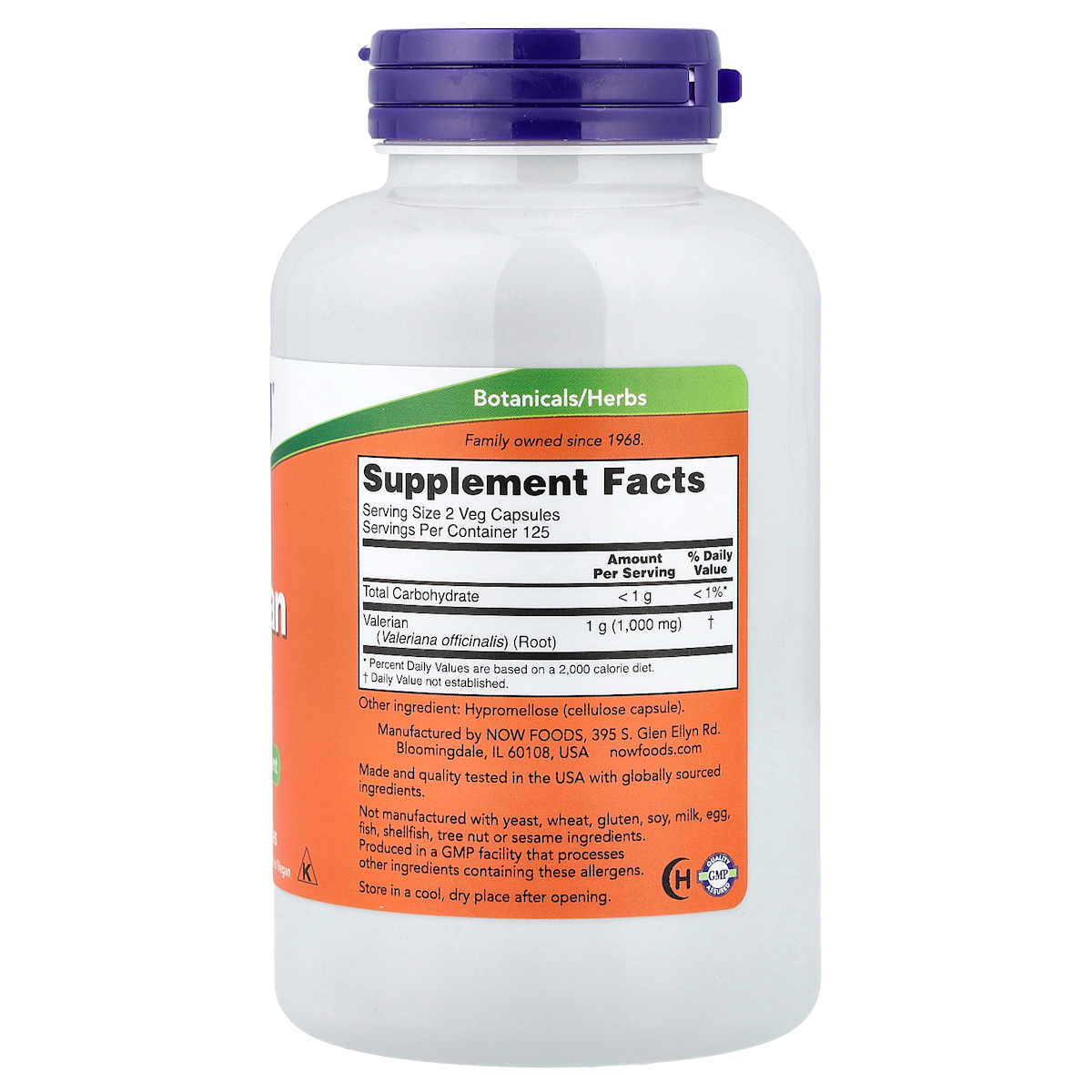 Supplement facts panel