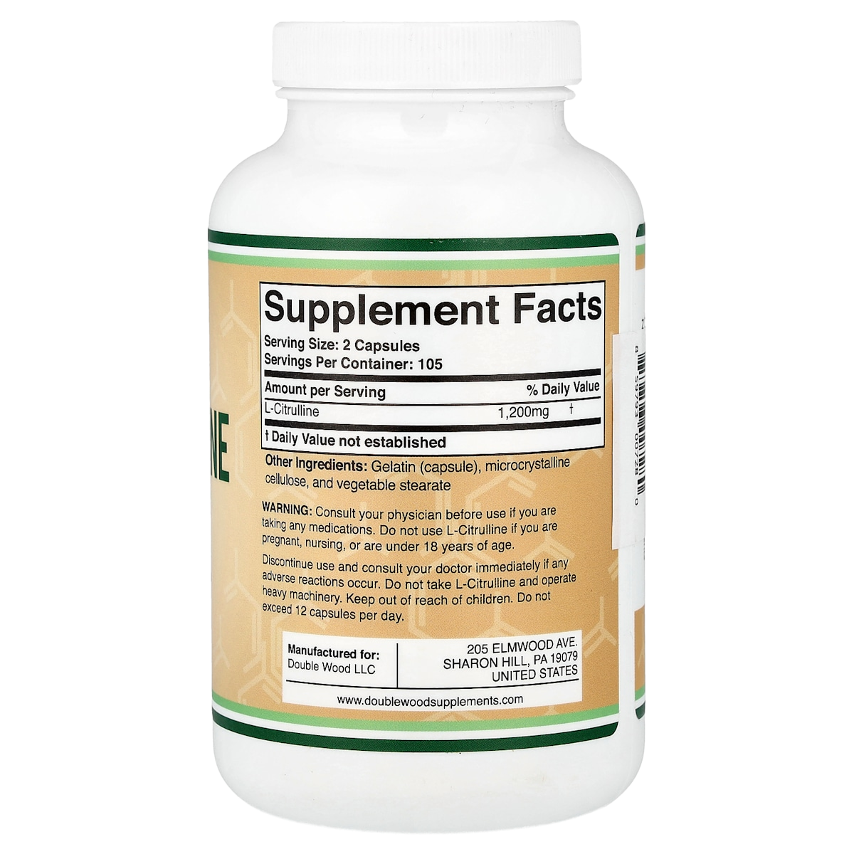 Supplement facts panel