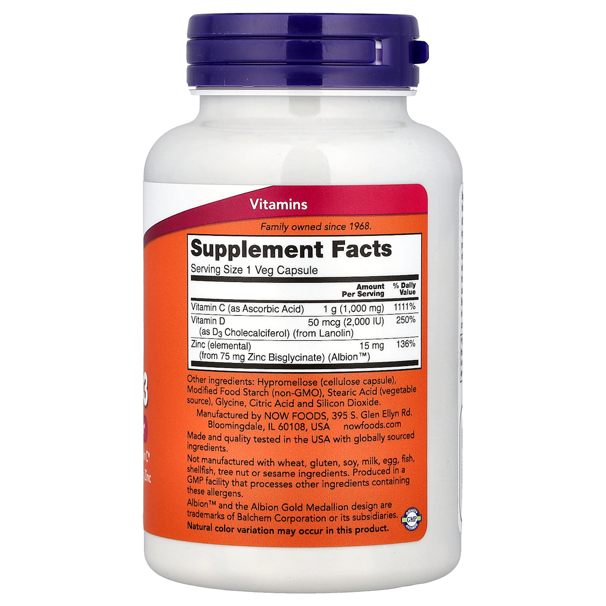 Supplement facts panel
