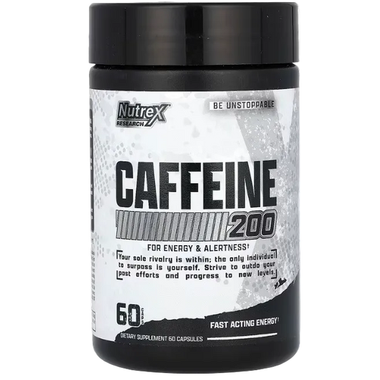 Nutrex Research Caffeine 200 – 200 mg, 60 Capsules | Energy, Focus & Performance Support