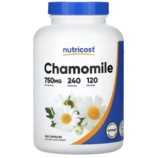 Nutricost Chamomile – 750mg per Serving | 240 Capsules | Calming & Digestive Support