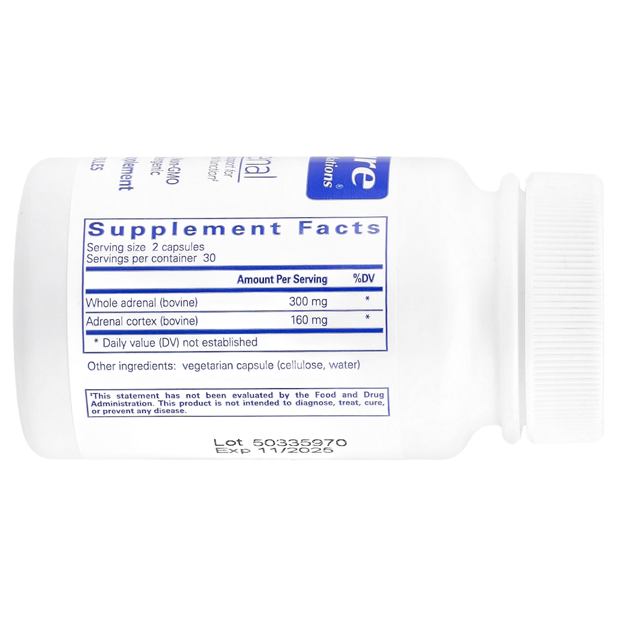 Supplement facts panel