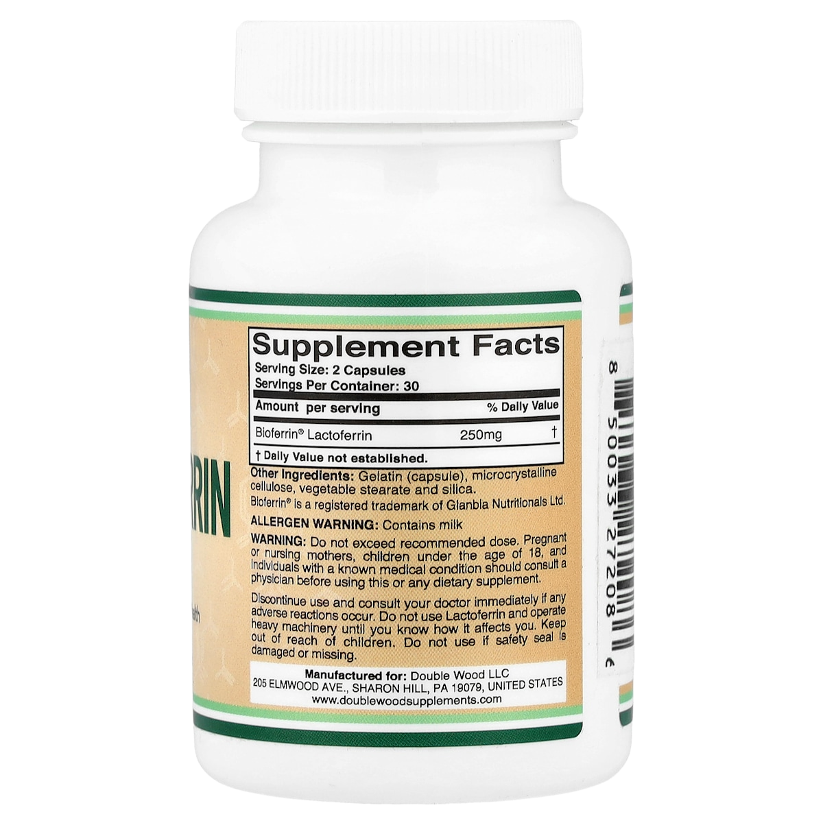 Supplement facts panel