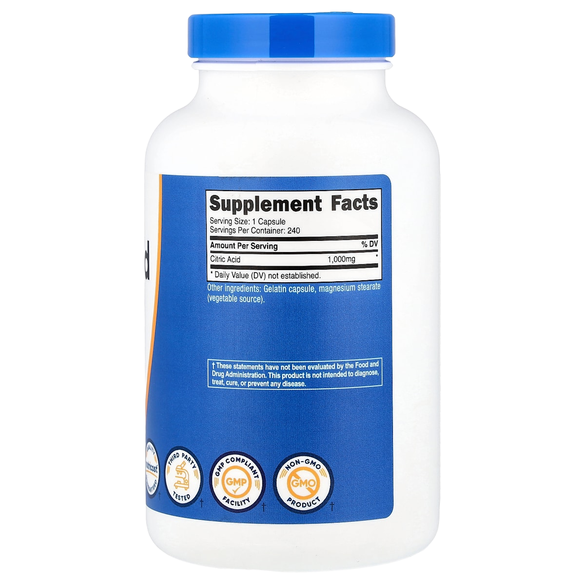 Supplement facts panel