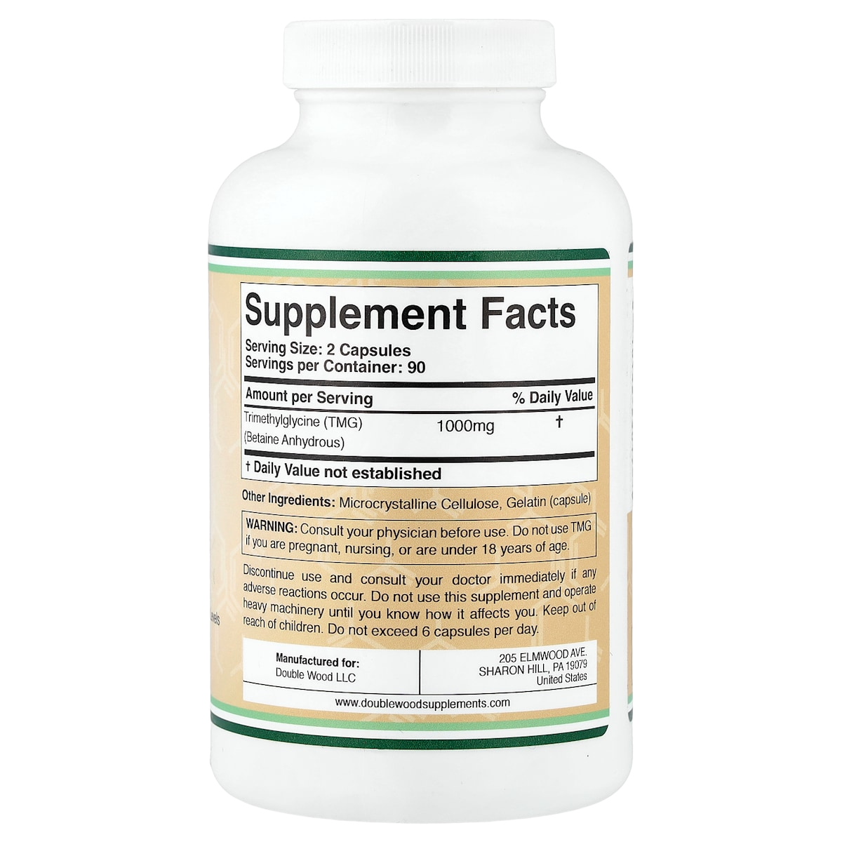 Supplement facts panel
