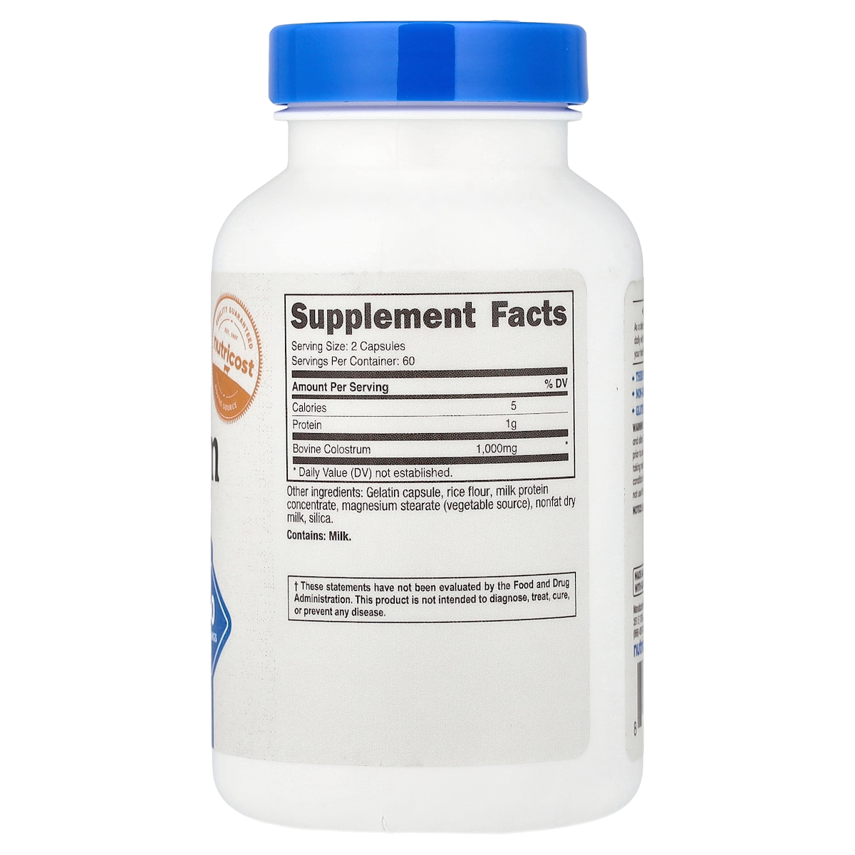 Supplement facts panel