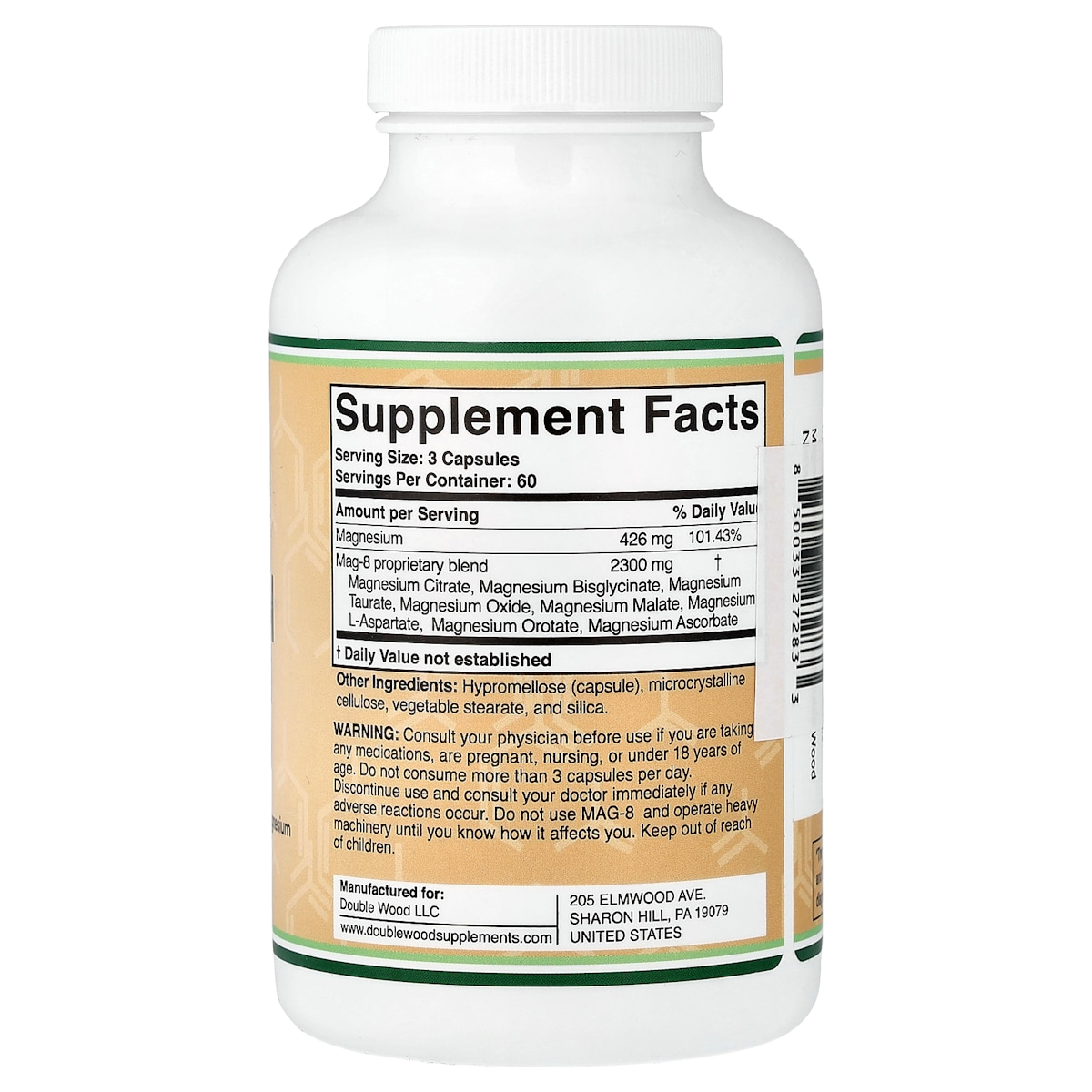 Supplement facts panel