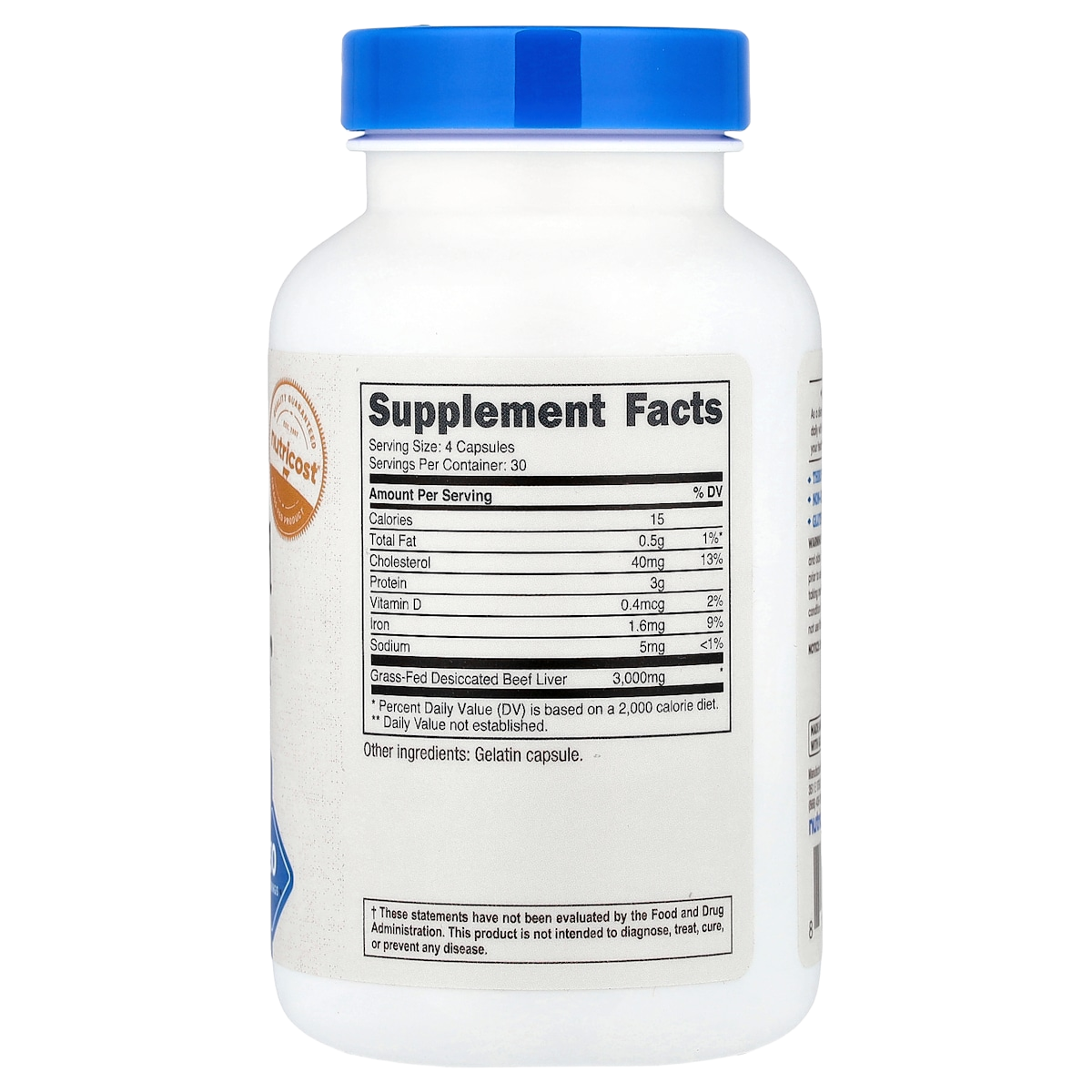 Supplement facts panel