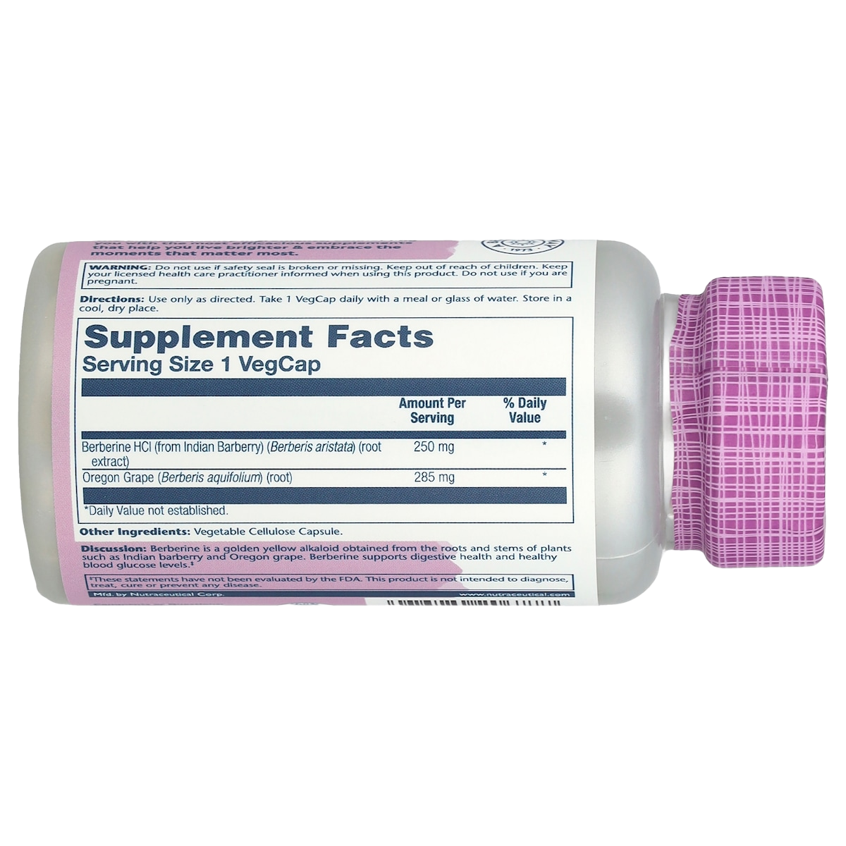 Supplement facts panel