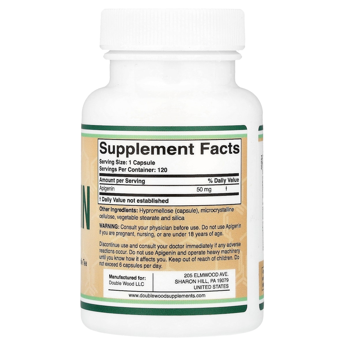 Supplement facts panel