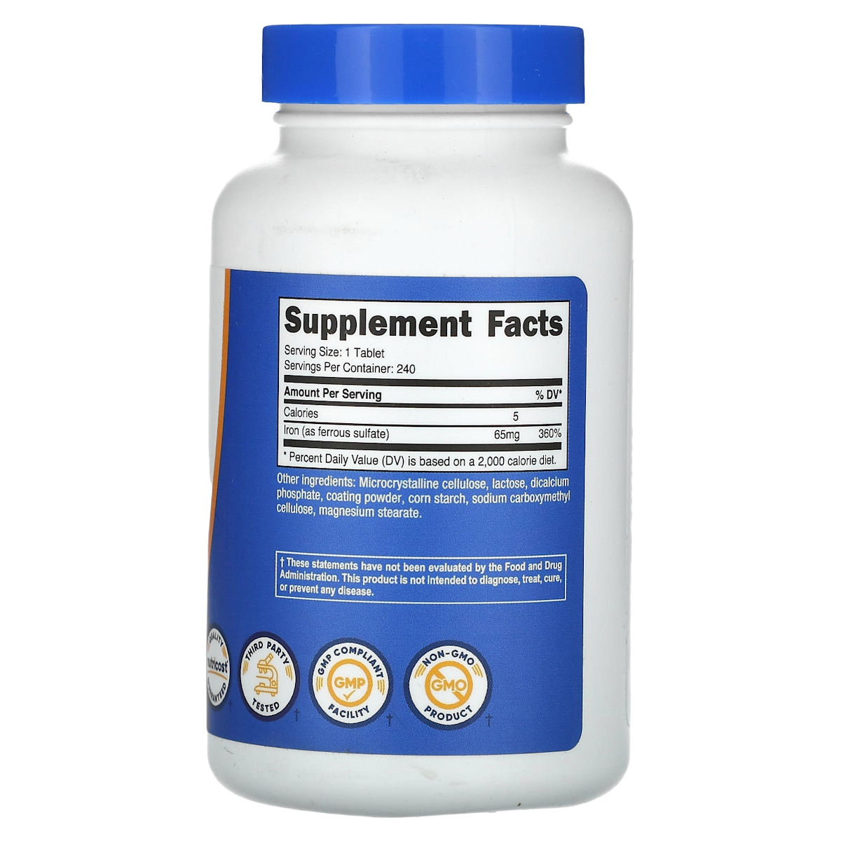 Supplement facts panel