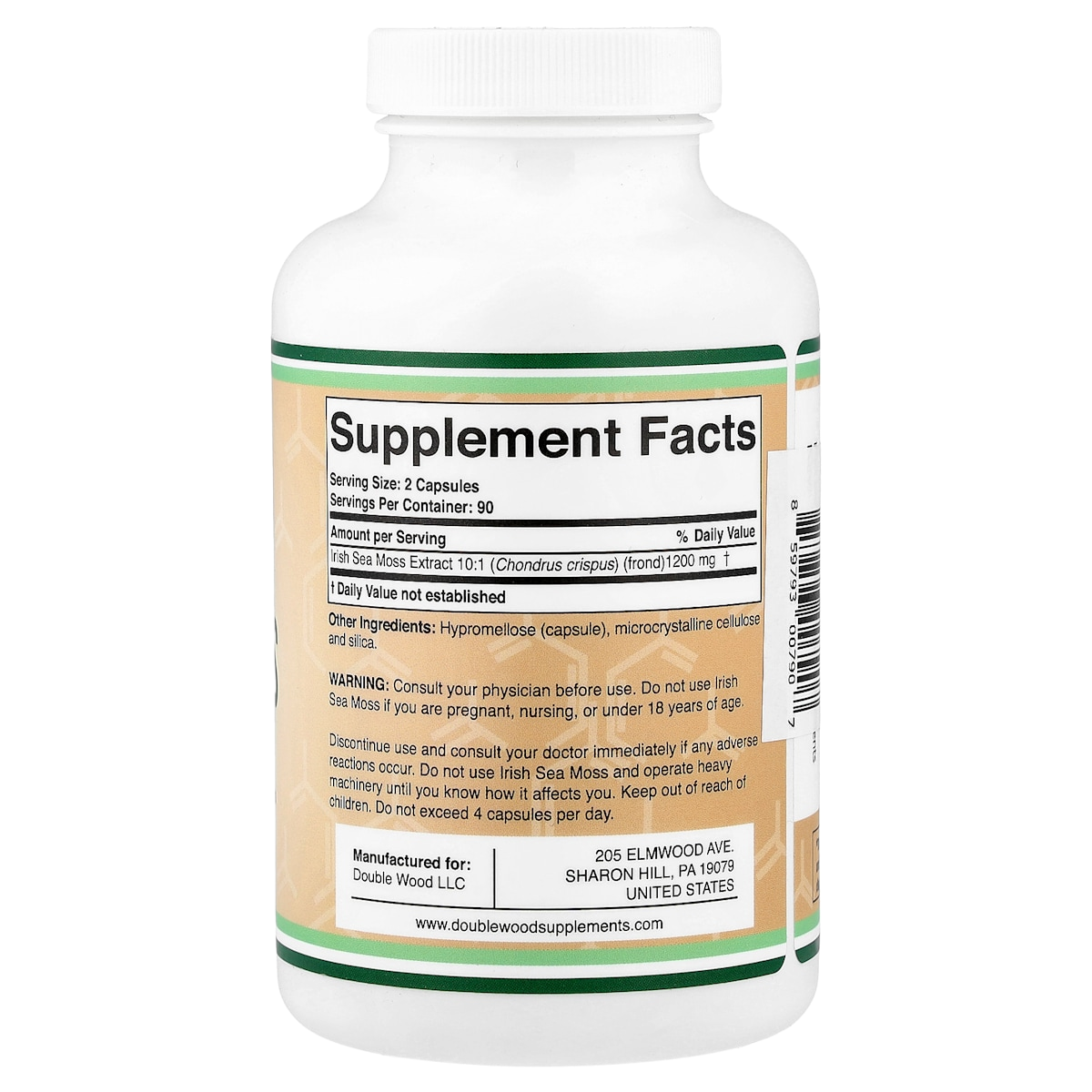 Supplement facts panel