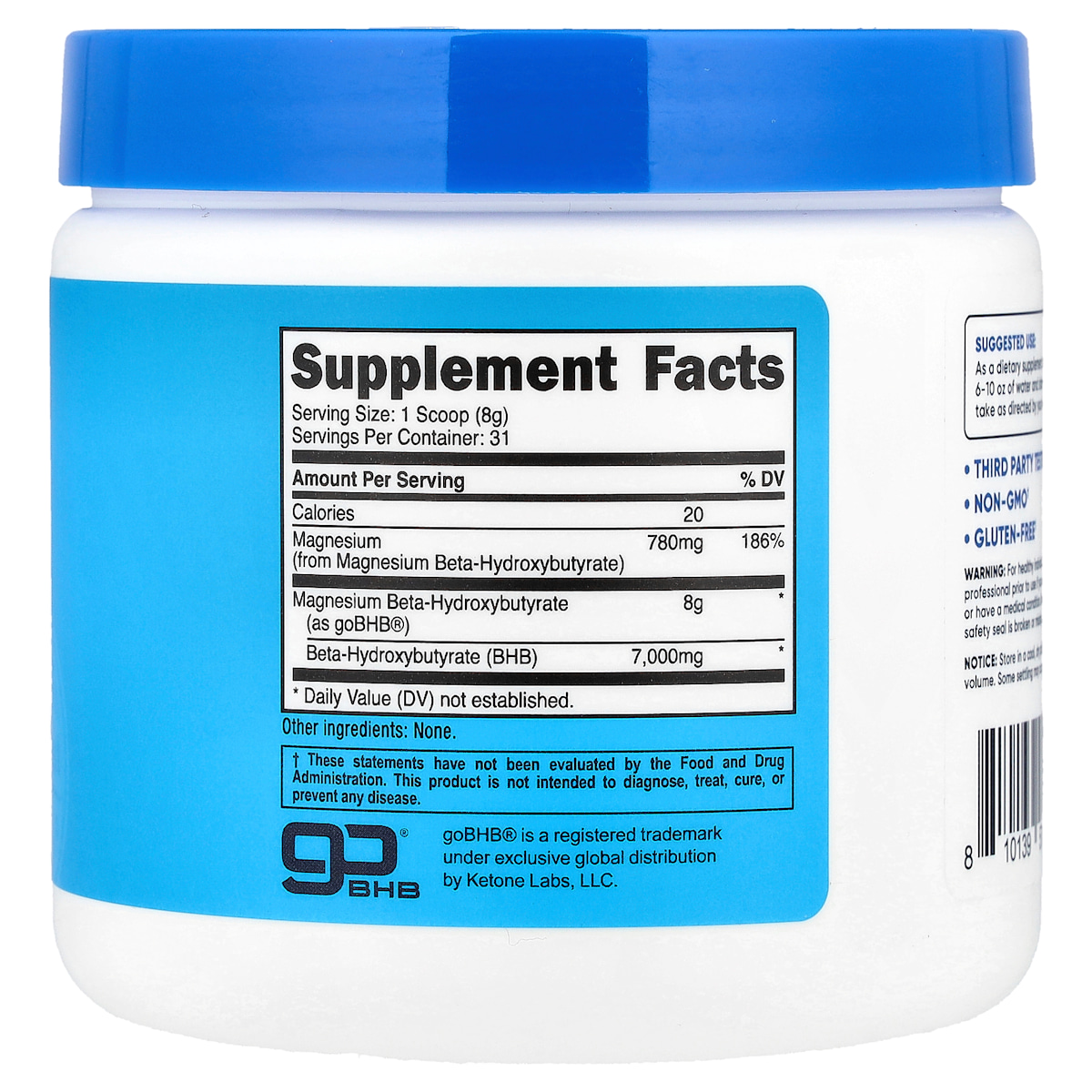 Supplement facts panel
