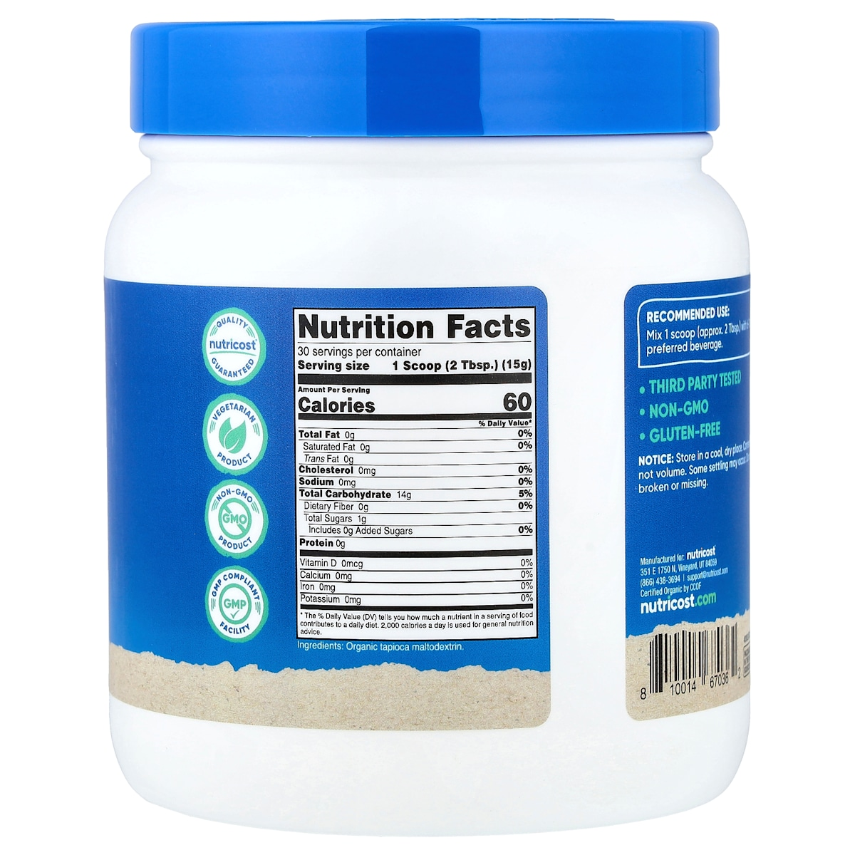 Supplement facts panel
