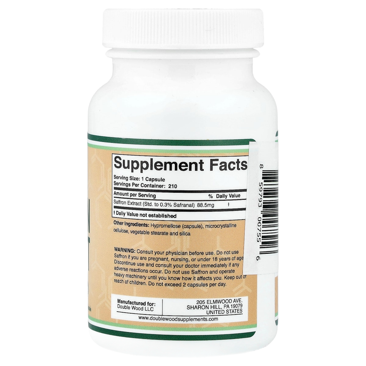 Supplement facts panel