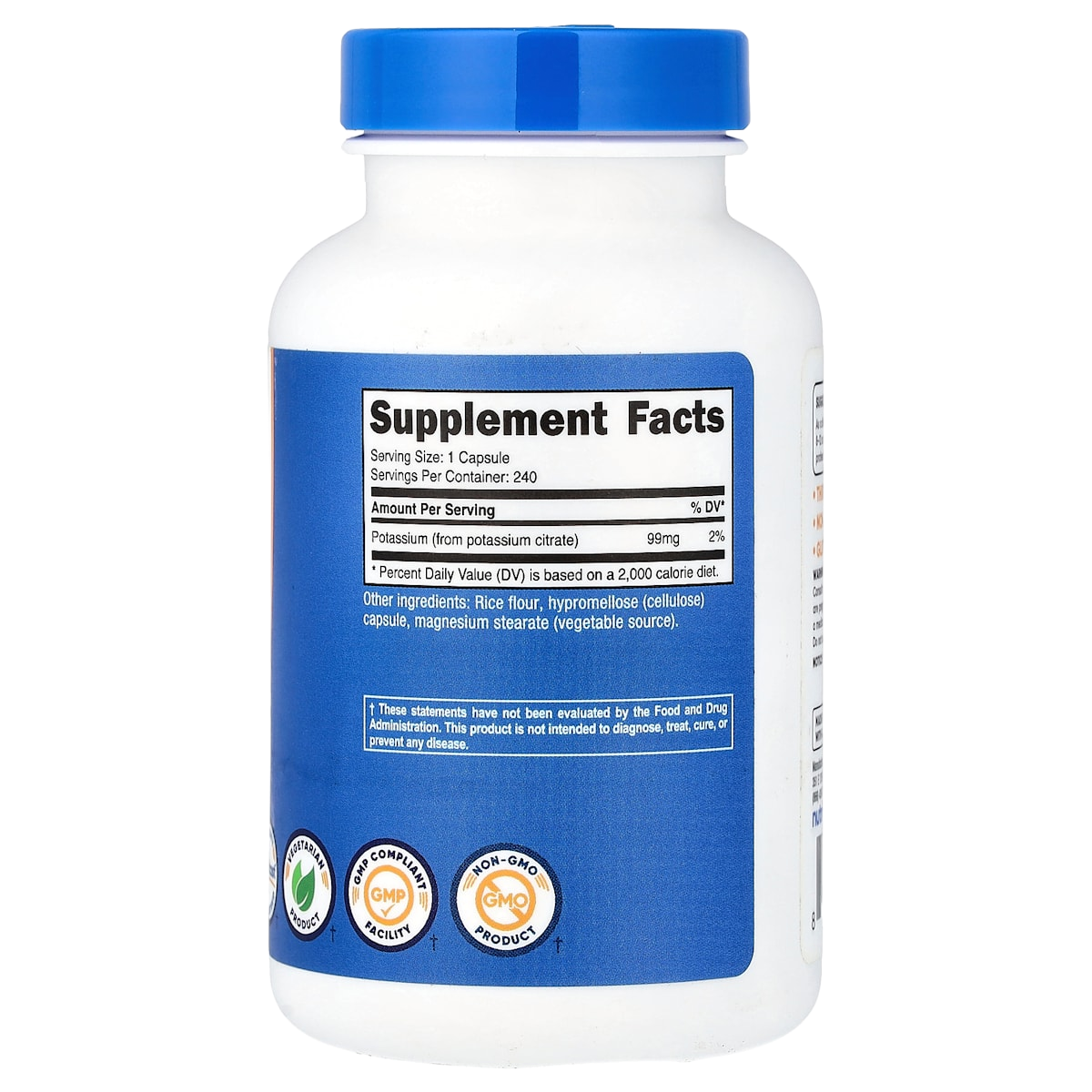 Supplement facts panel