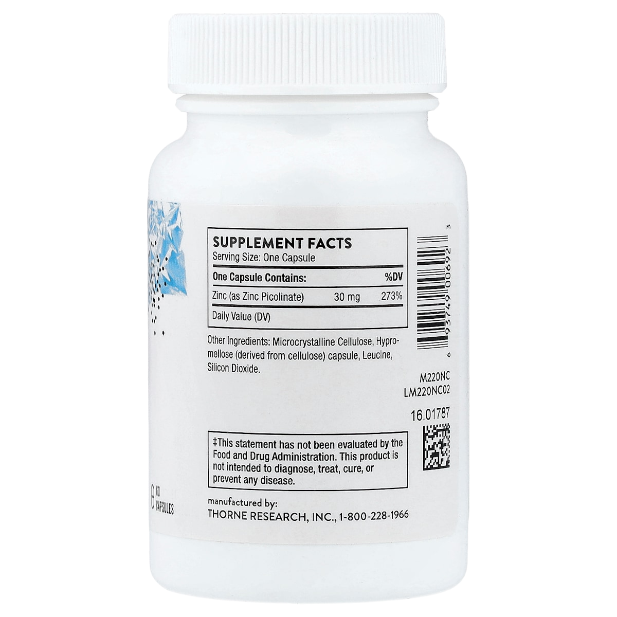 Supplement facts panel