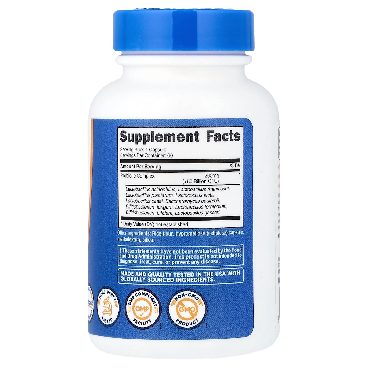 Supplement facts panel