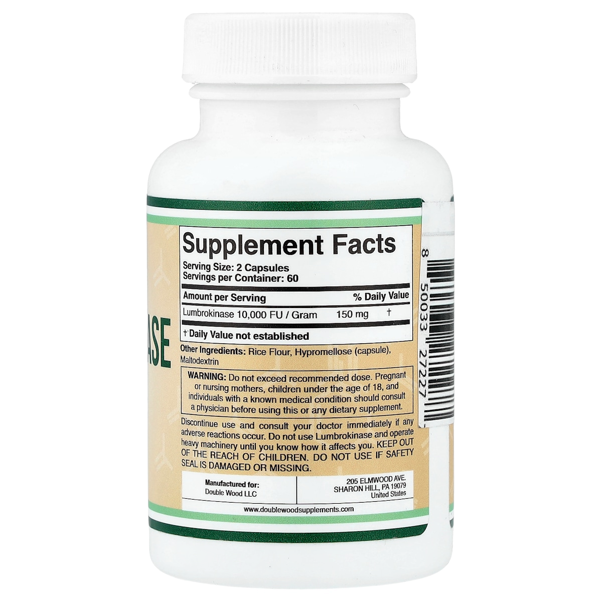 Supplement facts panel