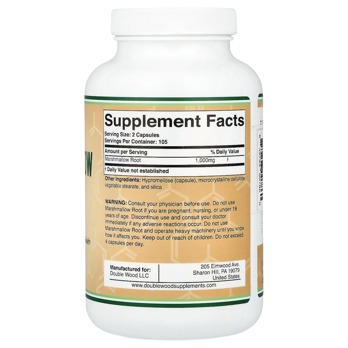 Supplement facts panel