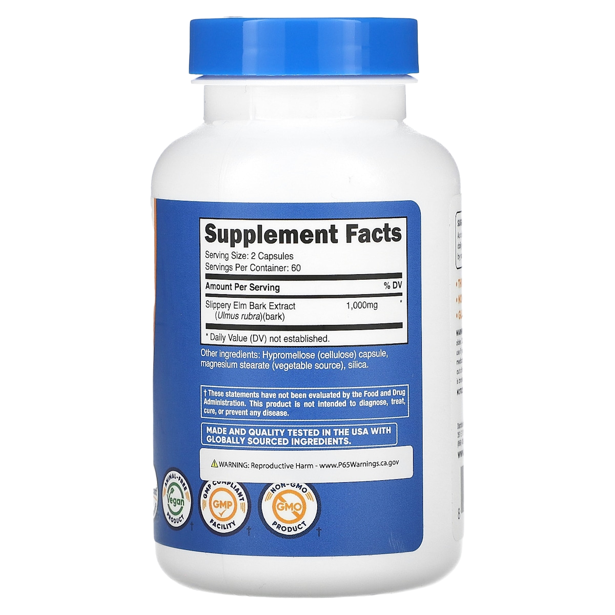 Supplement facts panel