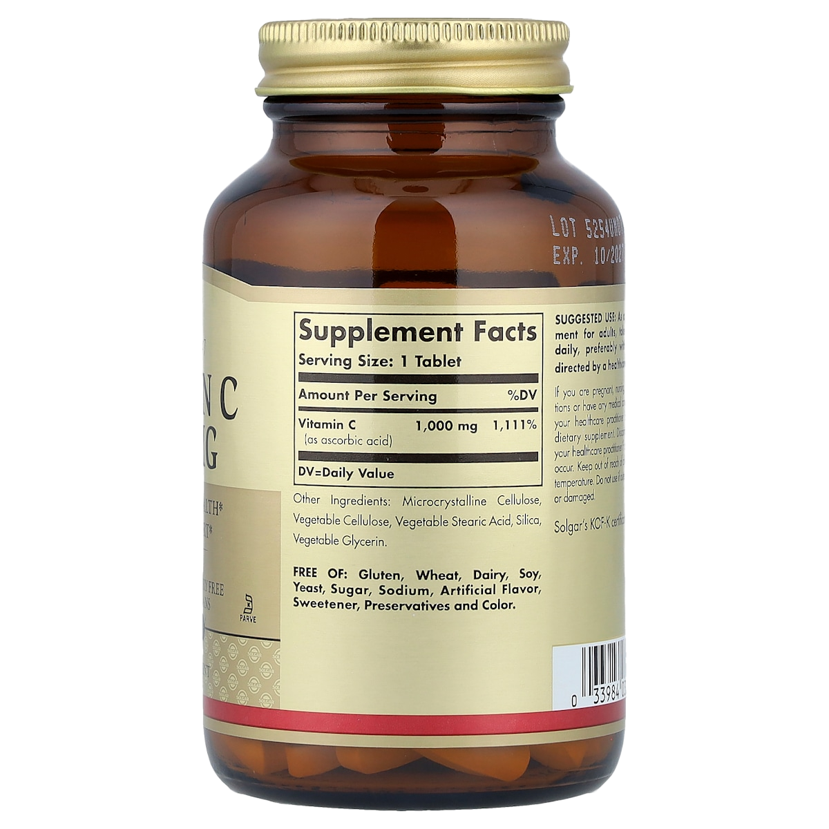 Supplement facts panel