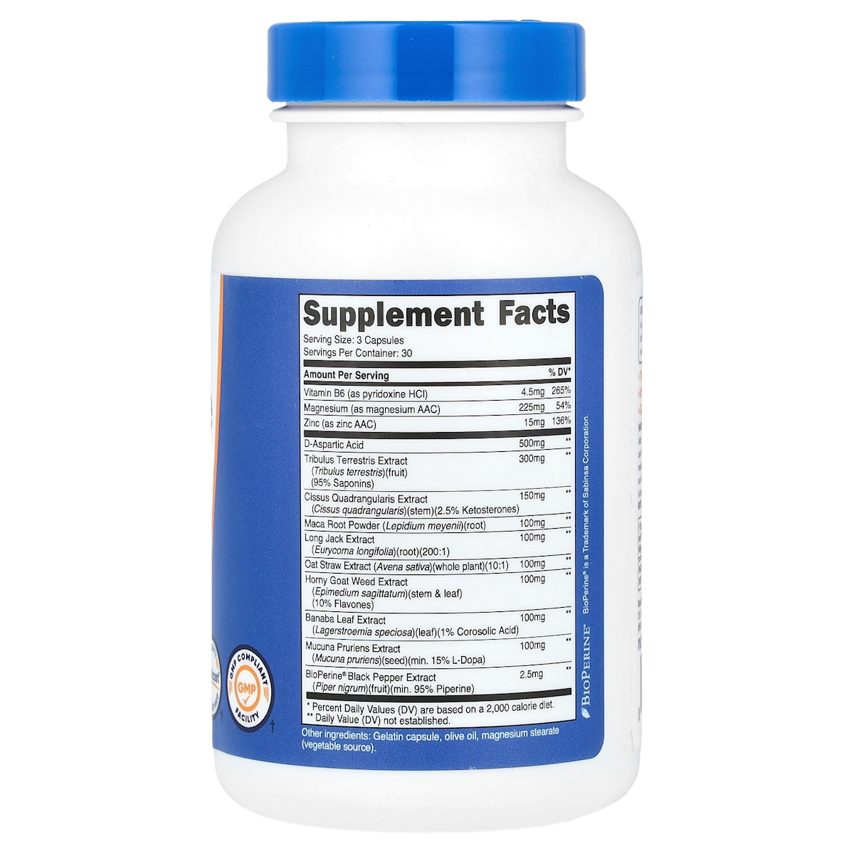 Supplement facts panel