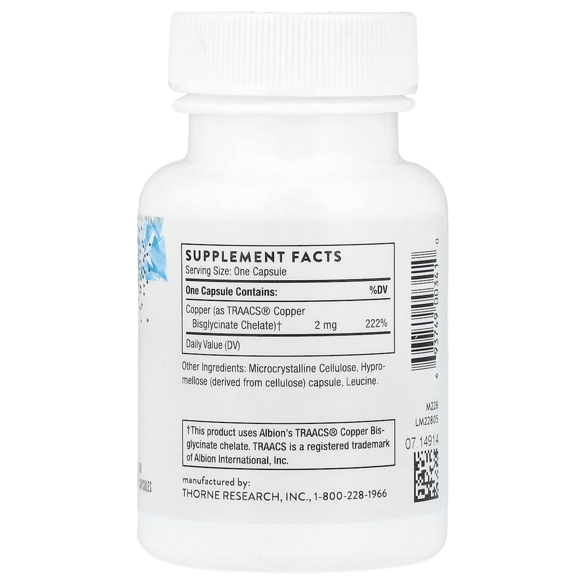 Supplement facts panel