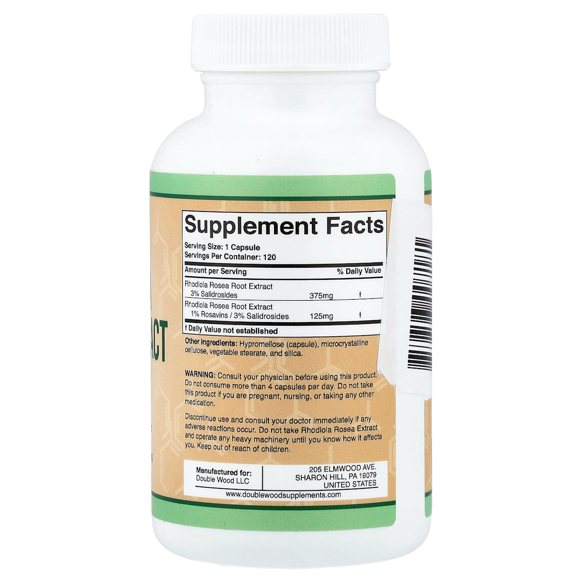 Supplement facts panel
