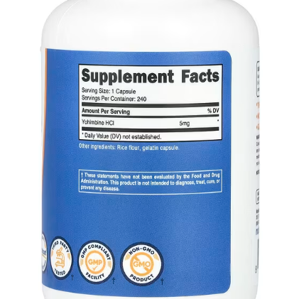 Nutricost Yohimbine 5 mg – 240 Servings