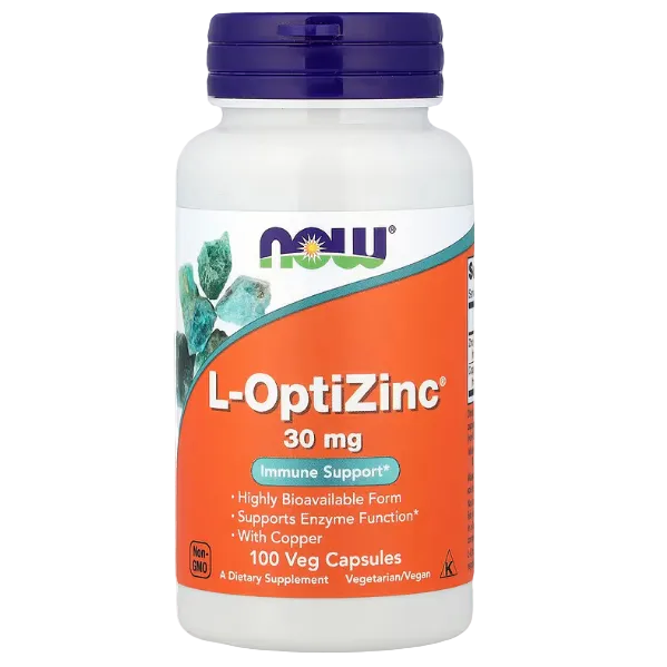 NOW Foods, L-OptiZinc®, 100 Veg Capsules