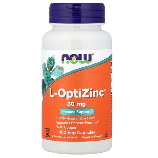 NOW Foods, L-OptiZinc®, 100 Veg Capsules