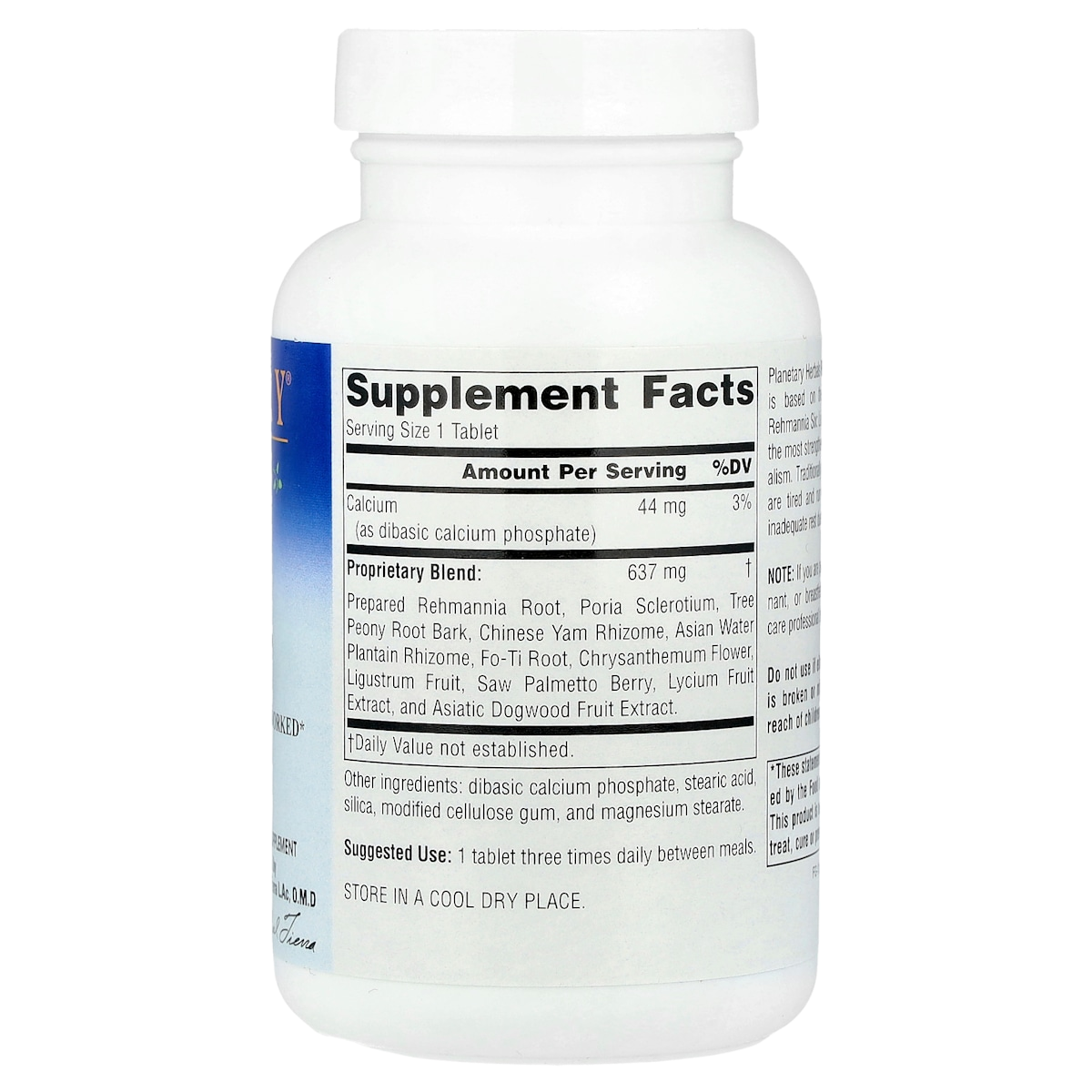Supplement facts panel