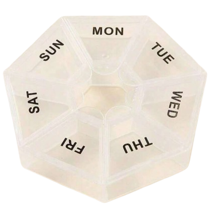 7-Day Mini Pill Organizer Box – Portable Weekly Medicine Storage with Multi-Compartment Design