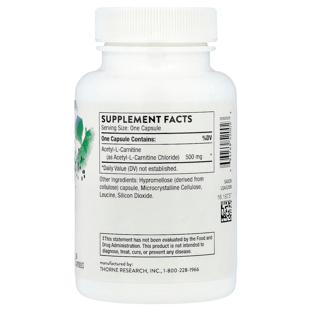 Supplement facts panel
